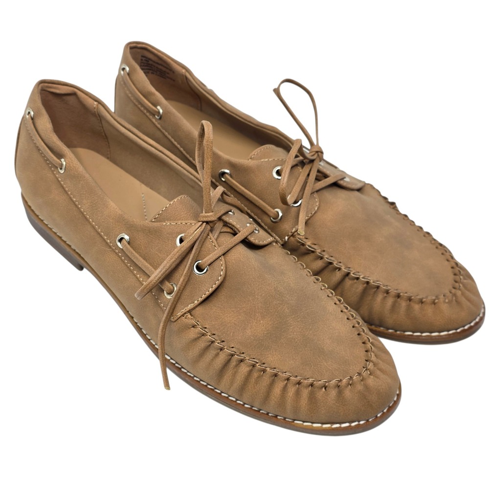 Tommy Bahama Mens Nahara Tan Moc Toe Boat‎ Shoes Loafers Size 9.5 NWOB